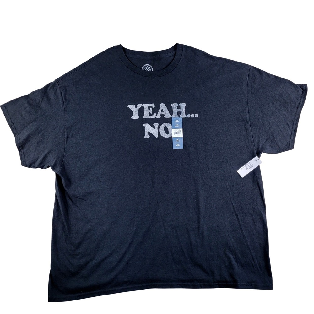 DOM T-Shirt Men's Size 3XL Black New Yeah No Graphic Print Cotton Tee AG18915B